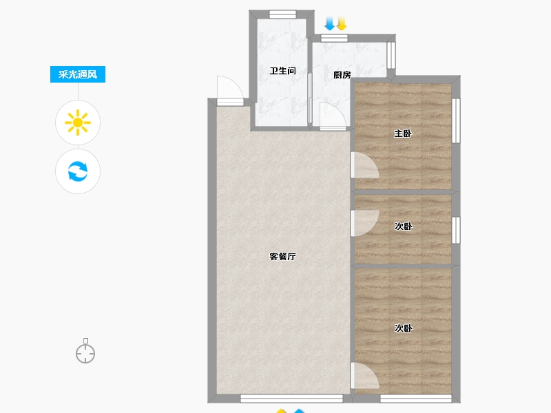 湖南省-长沙市-湖南省地质测试研究院-新办公楼-84.00-户型库-采光通风