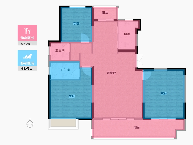 河南省-开封市-天时湾-104.00-户型库-动静分区