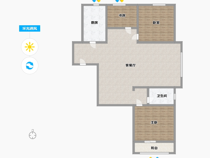 浙江省-金华市-金成铭座-160.00-户型库-采光通风