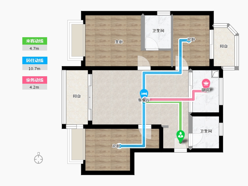 北京-北京市-公园都会-71.20-户型库-动静线