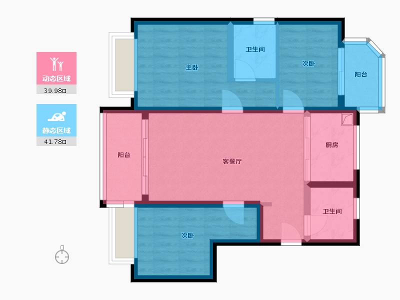 北京-北京市-公园都会-71.20-户型库-动静分区