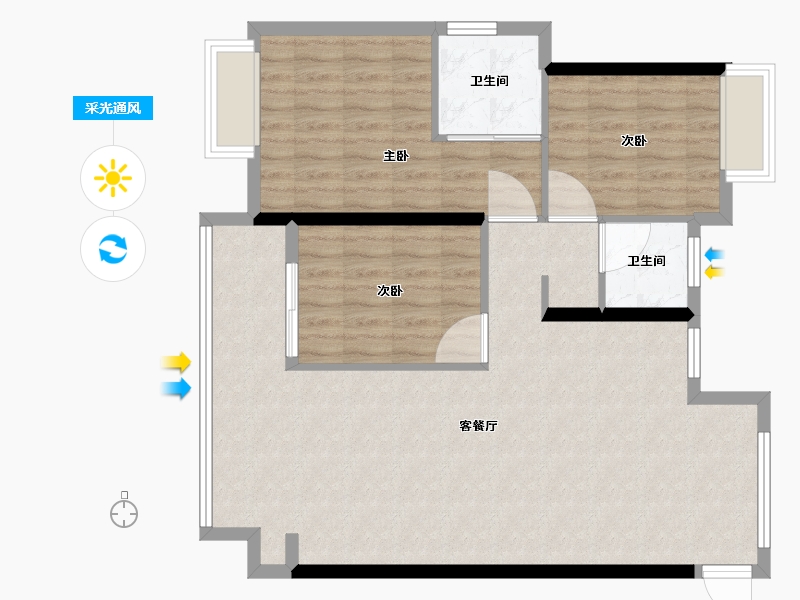 江西省-赣州市-天空之城-94.40-户型库-采光通风