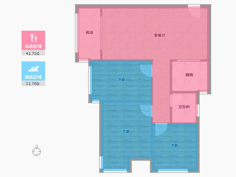 河南省-郑州市-汇泉景悦城-65.30-户型库-动静分区