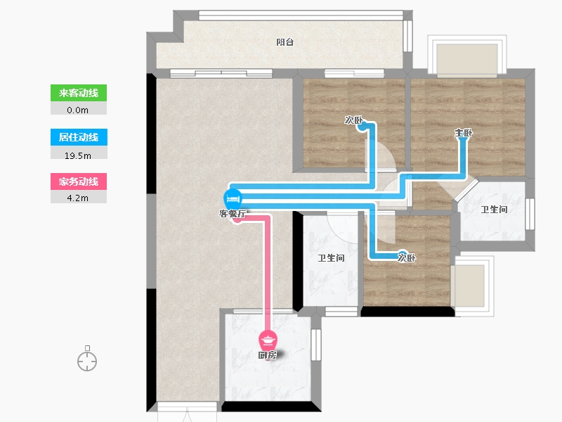 湖南省-长沙市-碧桂园时代城-88.00-户型库-动静线