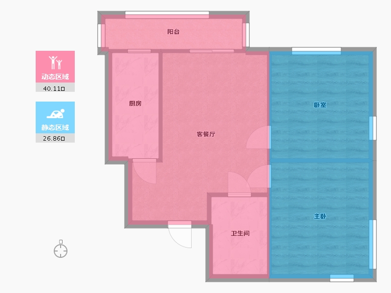 天津-天津市-盛世嘉园-70.40-户型库-动静分区