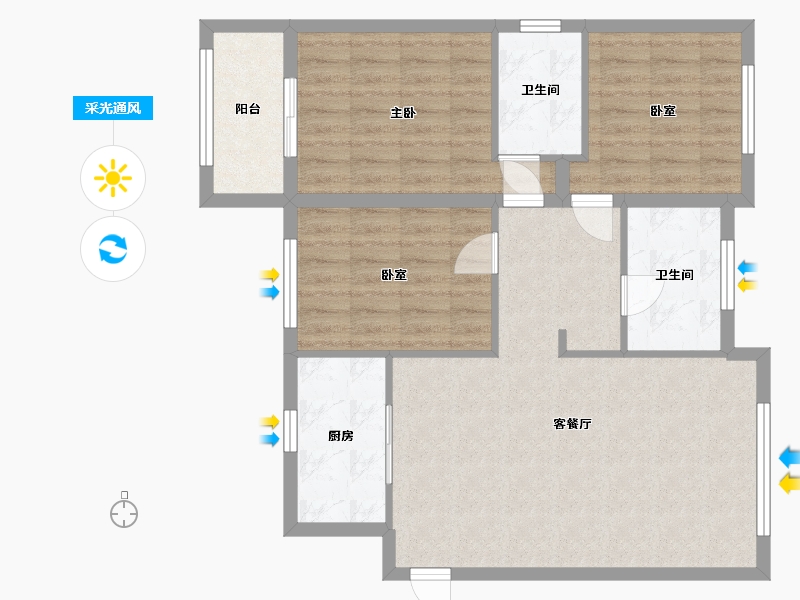 河南省-商丘市-国泓新天地-96.00-户型库-采光通风