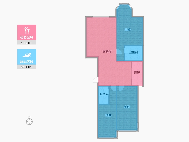 陕西省-榆林市-塞维利亚-116.80-户型库-动静分区