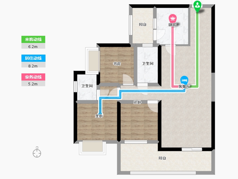 四川省-凉山彝族自治州-冕宁未来城-94.40-户型库-动静线