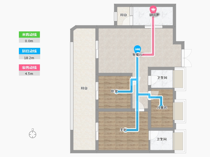 四川省-宜宾市-丽雅龙璟台-105.00-户型库-动静线