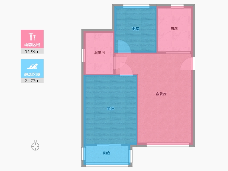 天津-天津市-嘉畅园-56.00-户型库-动静分区