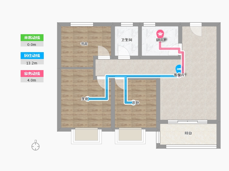 江西省-抚州市-明樾台-76.06-户型库-动静线