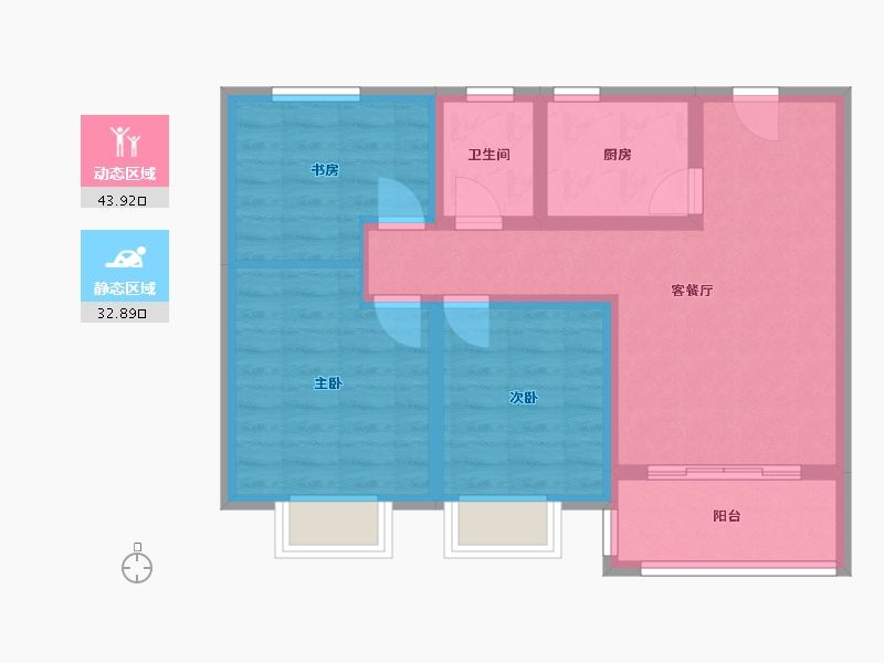 江西省-抚州市-明樾台-76.06-户型库-动静分区