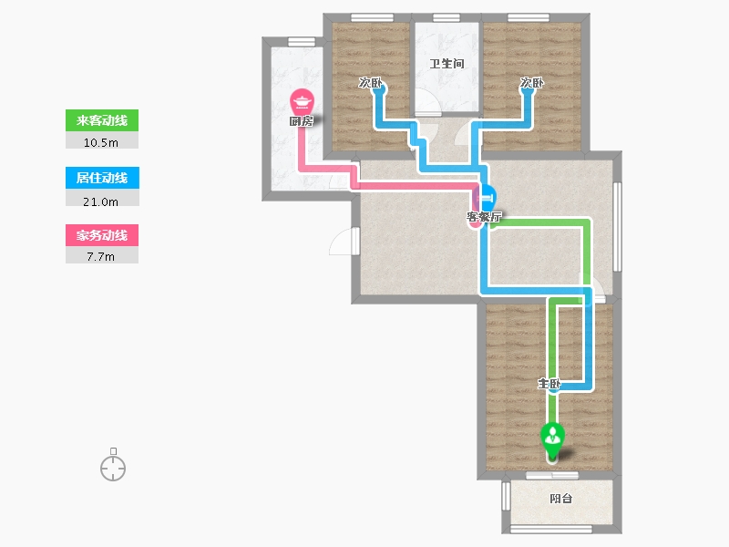 河北省-石家庄市-晨光花城1期-92.09-户型库-动静线