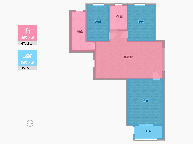 河北省-石家庄市-晨光花城1期-92.09-户型库-动静分区