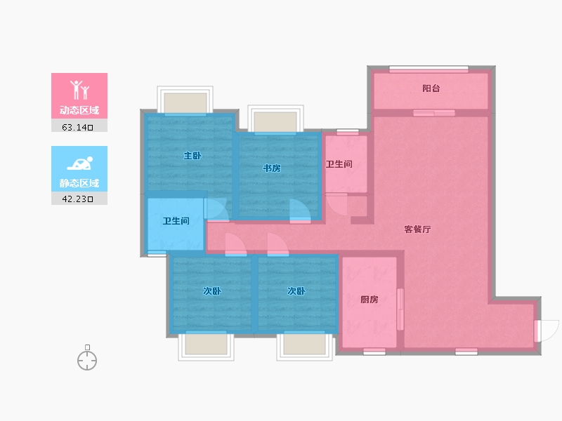 四川省-凉山彝族自治州-冕宁未来城-99.20-户型库-动静分区