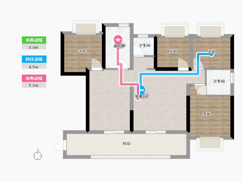 四川省-凉山彝族自治州-未来城-94.40-户型库-动静线