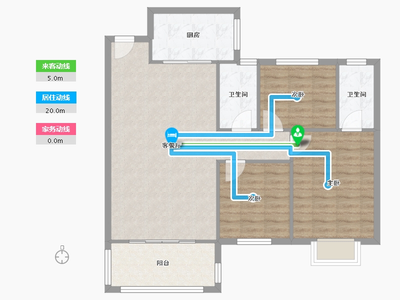 福建省-泉州市-源昌盛景湾-90.00-户型库-动静线