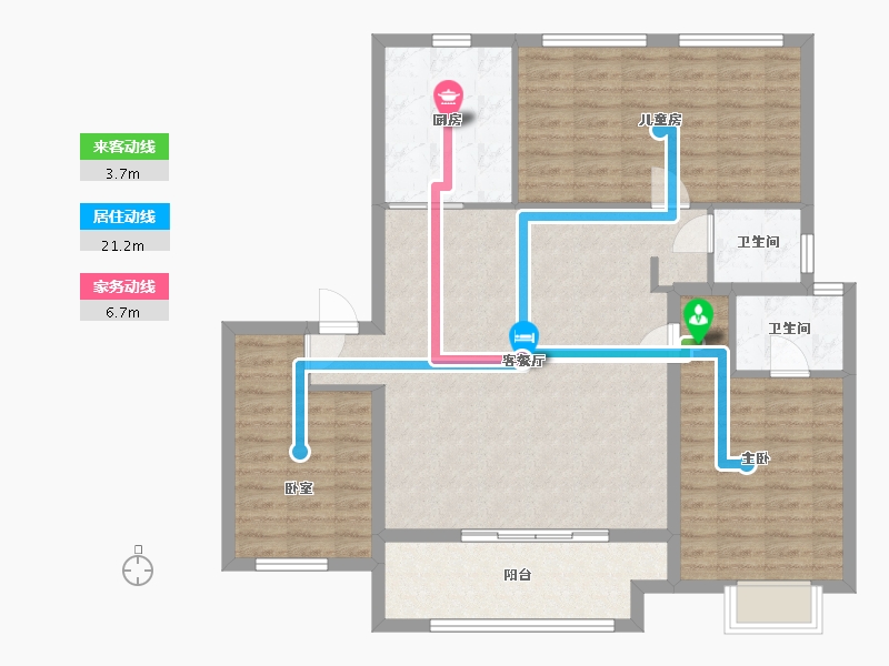 河北省-石家庄市-观澜-147.00-户型库-动静线