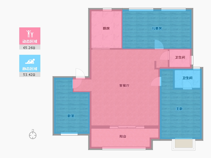 河北省-石家庄市-观澜-147.00-户型库-动静分区