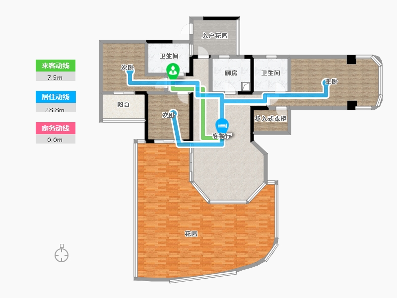 四川省-成都市-天鹅湖花园-160.00-户型库-动静线