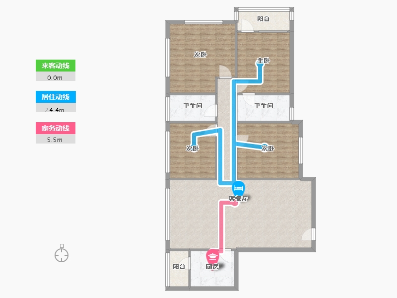 海南省-海口市-滨江花园-114.73-户型库-动静线