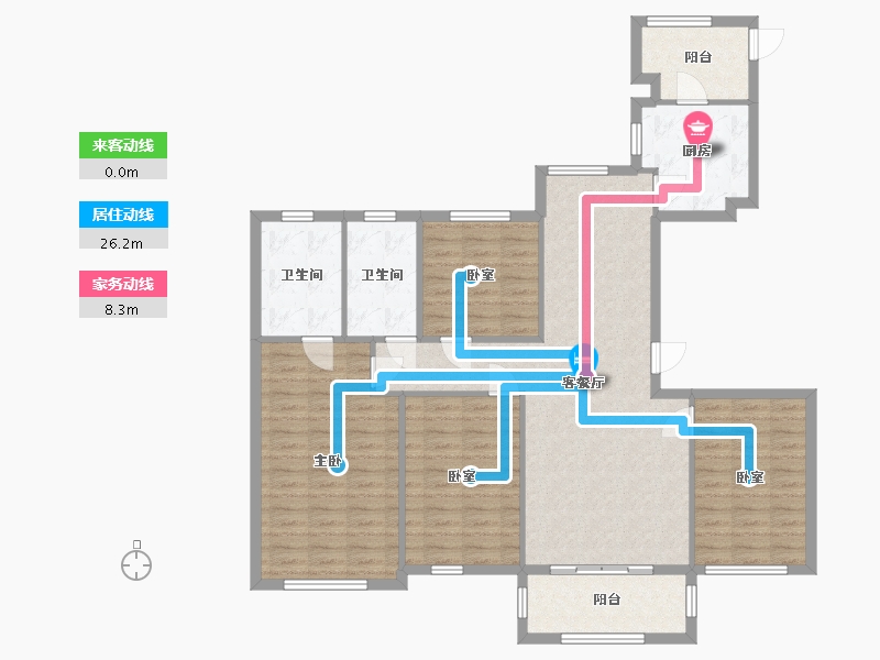 浙江省-温州市-德信海派公馆-119.00-户型库-动静线