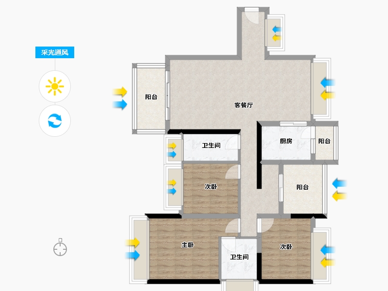 广东省-清远市-君临天下-141.60-户型库-采光通风