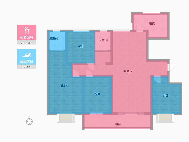 山东省-潍坊市-天兴一品-117.60-户型库-动静分区