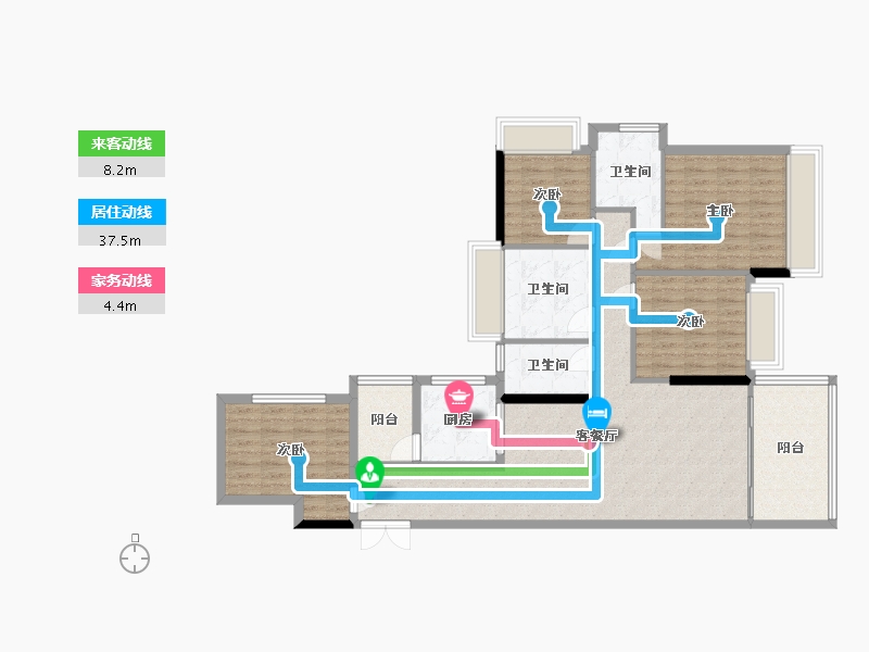 广东省-湛江市-康馨嘉园-103.20-户型库-动静线