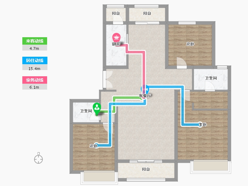 河北省-保定市-关汉卿合院-113.60-户型库-动静线