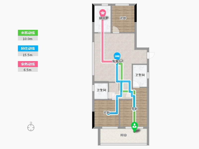 福建省-福州市-福气雅居-77.06-户型库-动静线