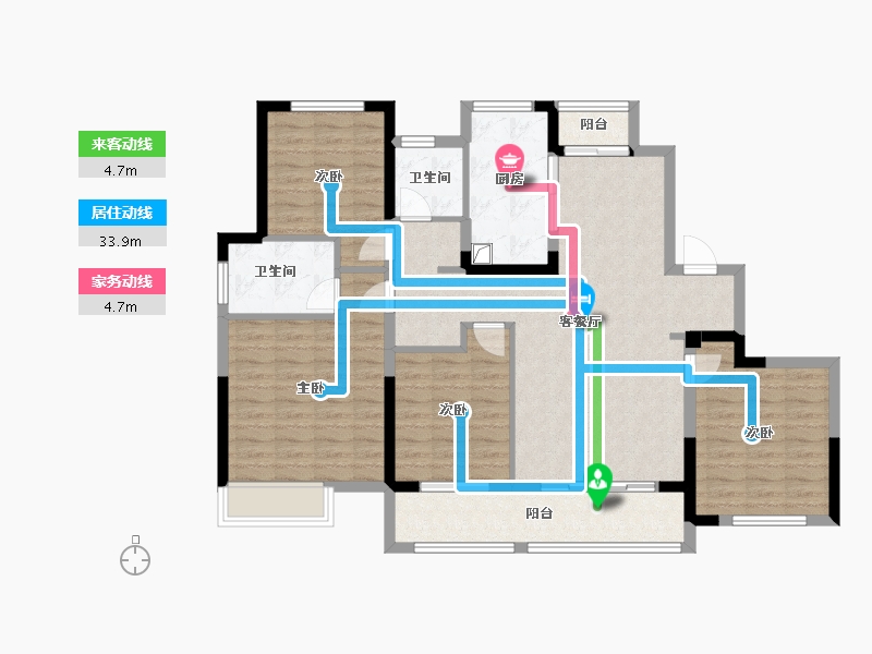 浙江省-衢州市-江澜桂语-112.00-户型库-动静线