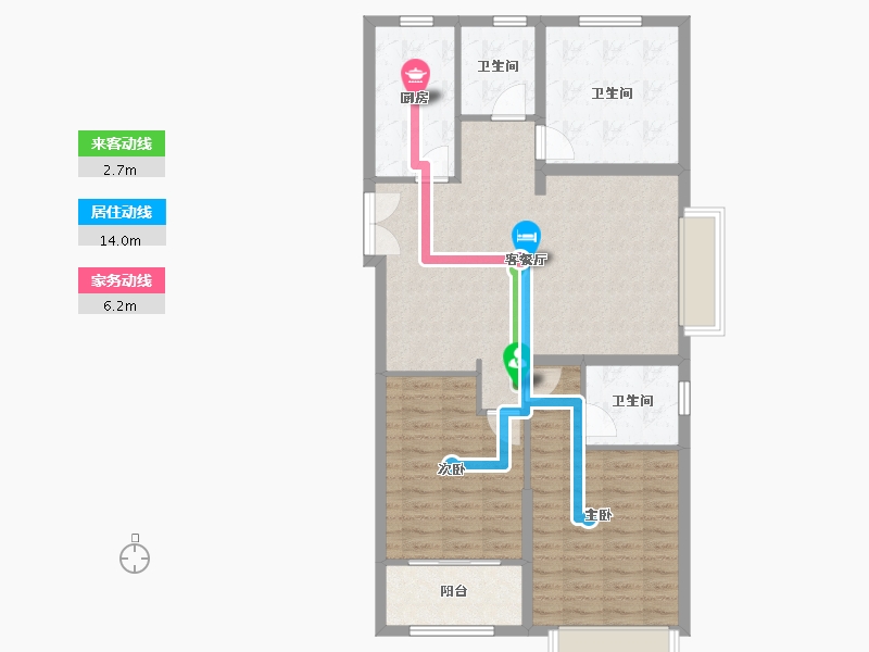 山东省-济宁市-雍华府-95.20-户型库-动静线