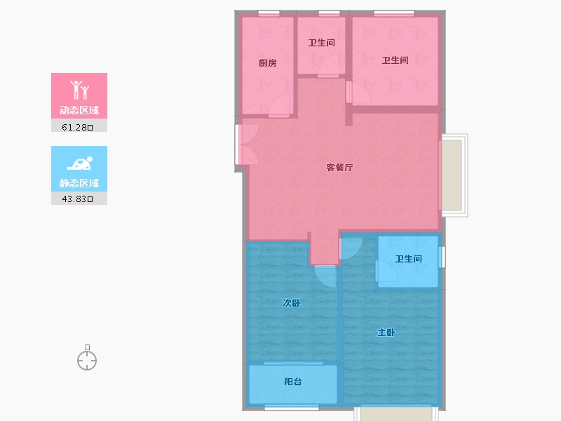 山东省-济宁市-雍华府-95.20-户型库-动静分区