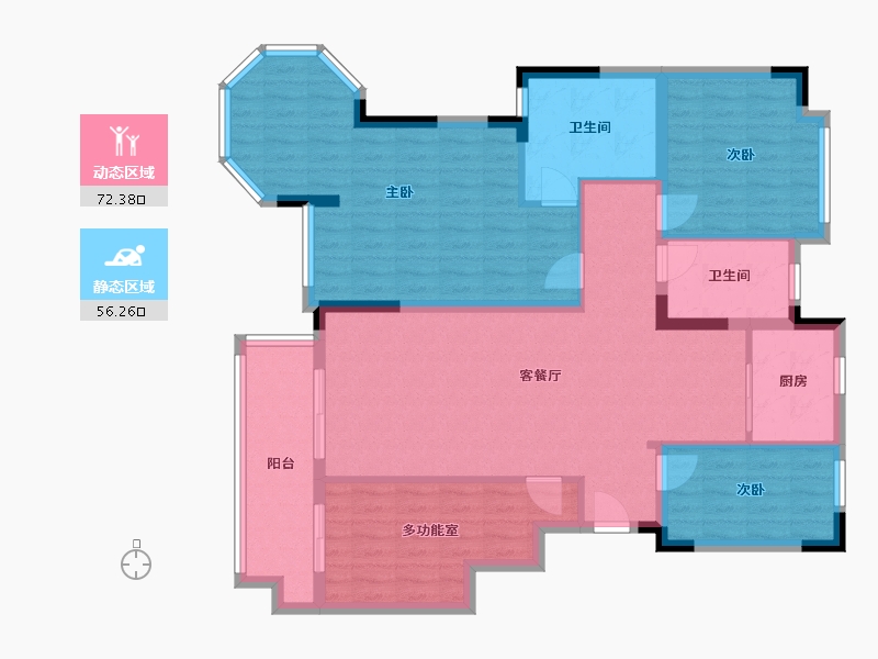 安徽省-滁州市-品尚文苑-116.34-户型库-动静分区