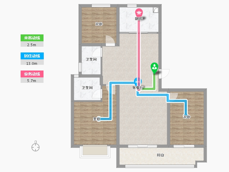 山东省-莱芜市-喜悦府-100.28-户型库-动静线