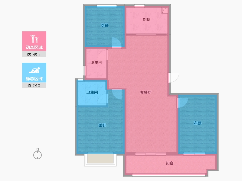 山东省-莱芜市-喜悦府-100.28-户型库-动静分区