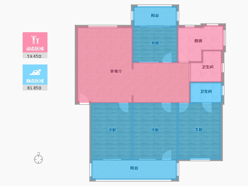 江苏省-淮安市-名都花园-126.40-户型库-动静分区