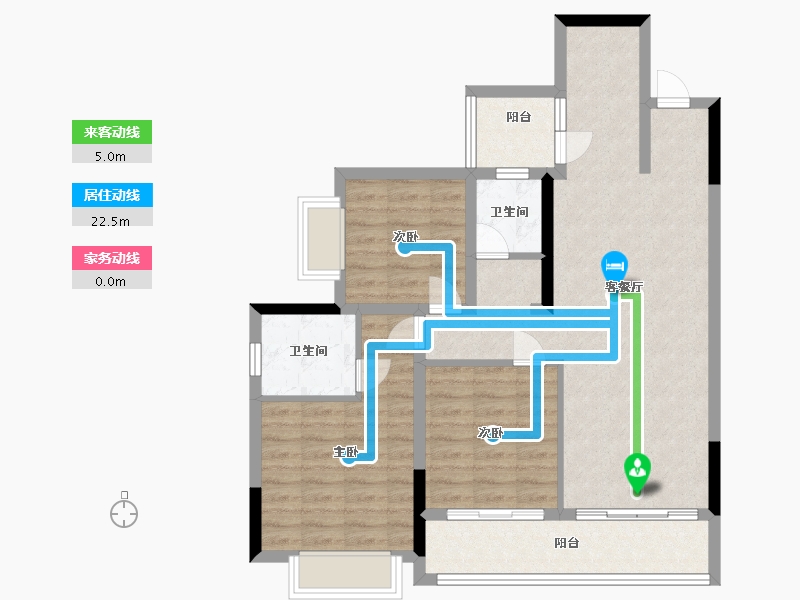 重庆-重庆市-龙樾生态城樾书府(南区)-90.00-户型库-动静线