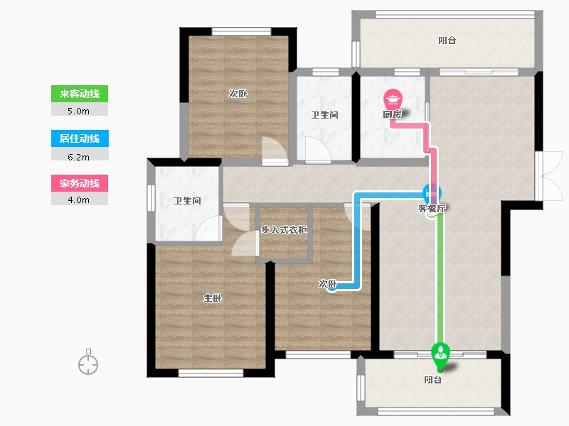 海南省-海口市-椰风水韵南区-108.93-户型库-动静线