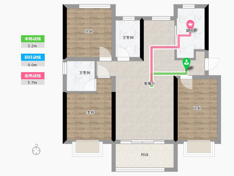 山东省-济宁市-苗营回迁-103.00-户型库-动静线