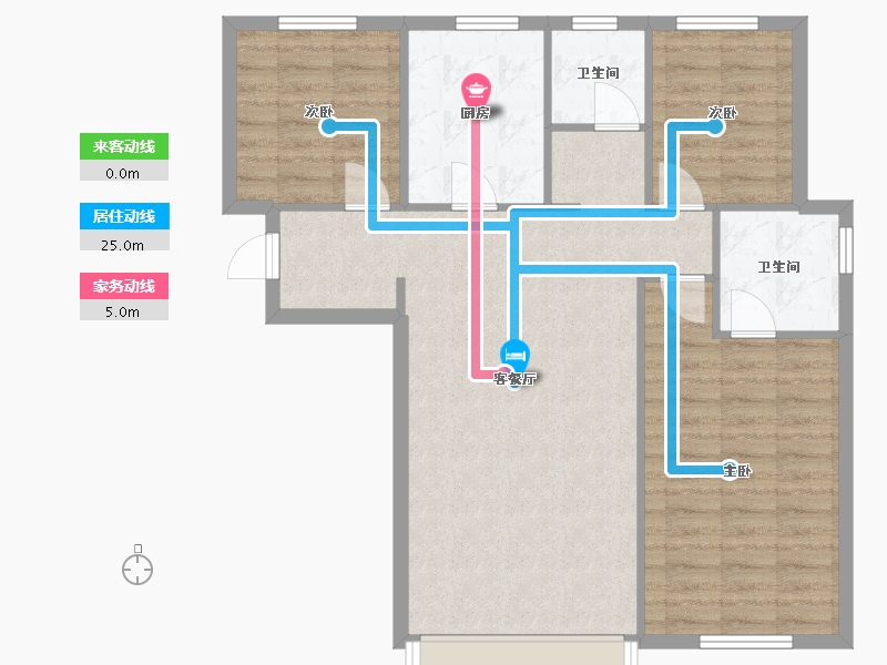 新疆维吾尔自治区-乌鲁木齐市-万科公园里-112.00-户型库-动静线