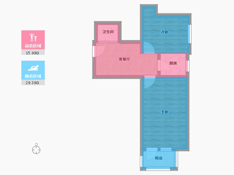 北京-北京市-红土店南里-40.83-户型库-动静分区