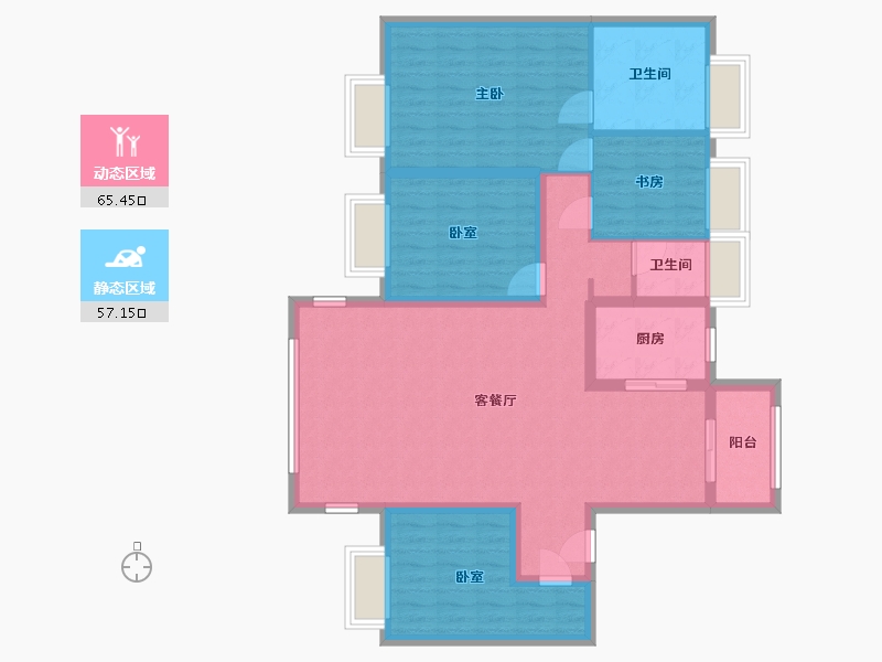 湖南省-怀化市-怀化碧桂园-137.00-户型库-动静分区