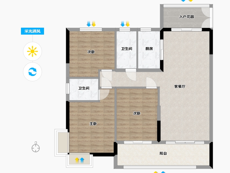 河南省-平顶山市-汝州九里书香-102.23-户型库-采光通风