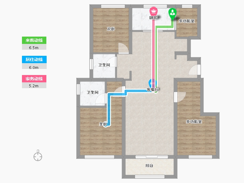 河北省-沧州市-石油·海蓝城-110.00-户型库-动静线