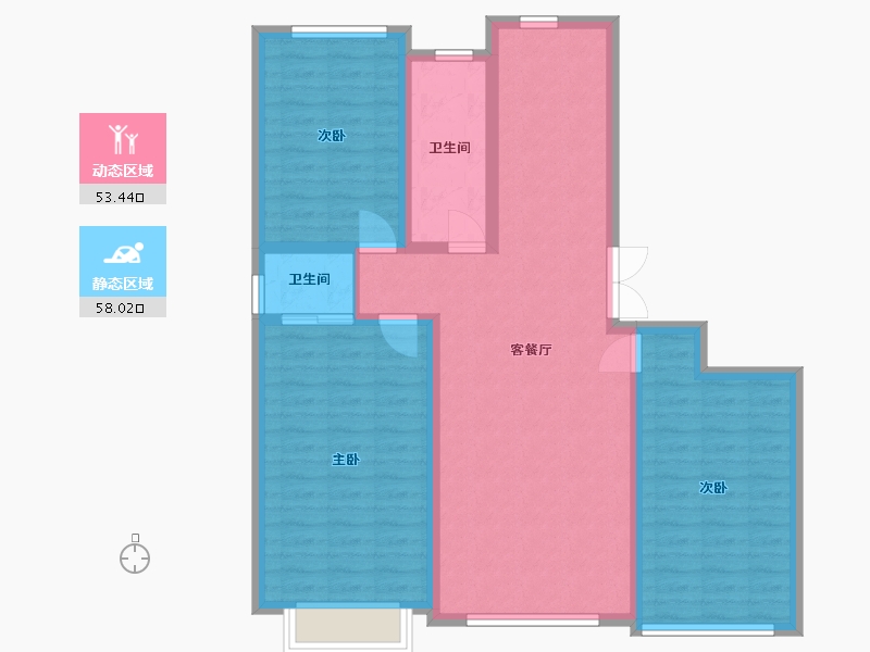 山东省-潍坊市-紫御宫馆-100.00-户型库-动静分区