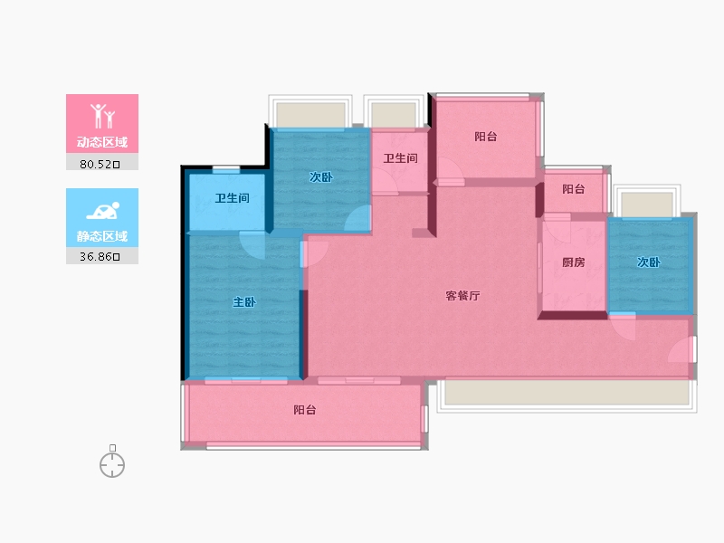 广东省-深圳市-泰丰牧马湖-100.80-户型库-动静分区