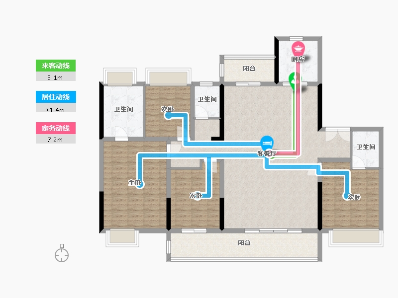 安徽省-阜阳市-欧帆时代之光-151.37-户型库-动静线