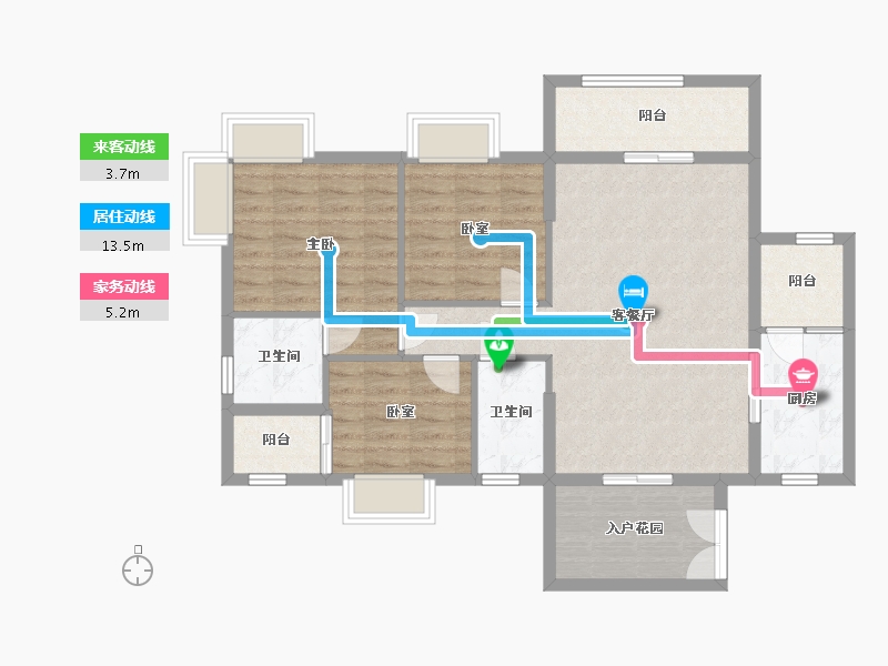 广东省-清远市-时代美居-95.34-户型库-动静线